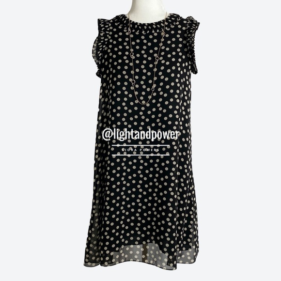 Max Studio Black Polk Dot Dress XS EUC - Picture 10 of 10